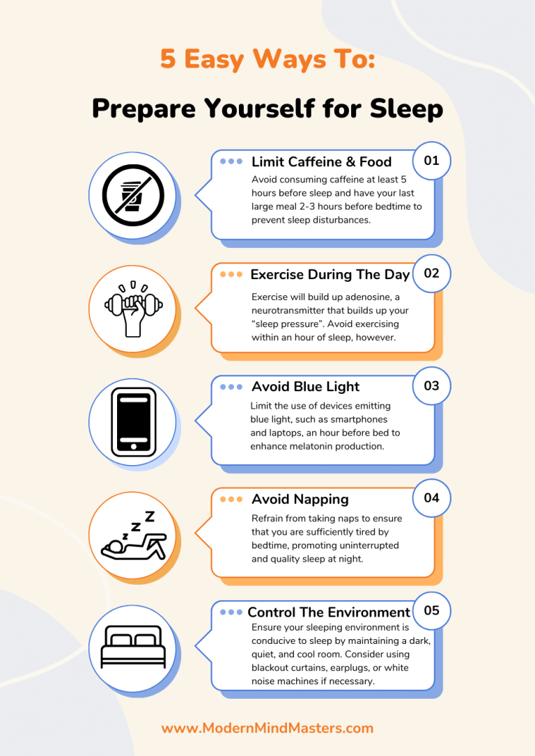 Five steps you can take to help prepare for sleep